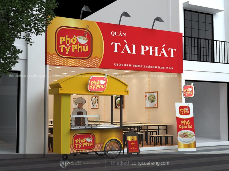thiết kế cửa hàng quán ăn đẹp uy tín tại Việt Art