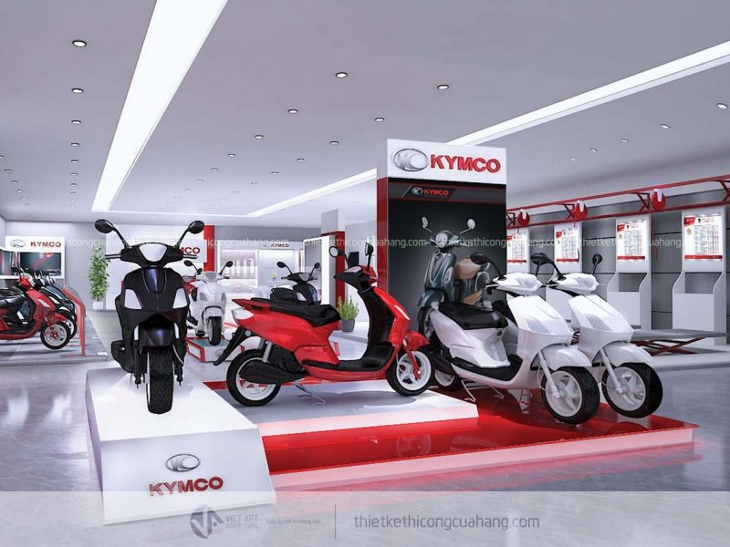 Thiết kế showrom xe máy sang trọng chuyên nghiệp tại Việt Art