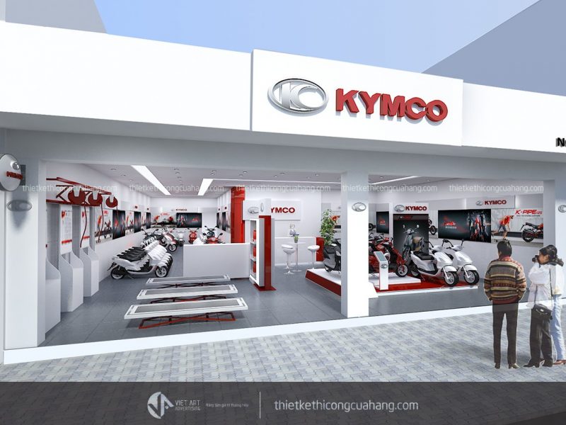 Thiết kế showrom xe máy sang trọng chuyên nghiệp tại Việt Art