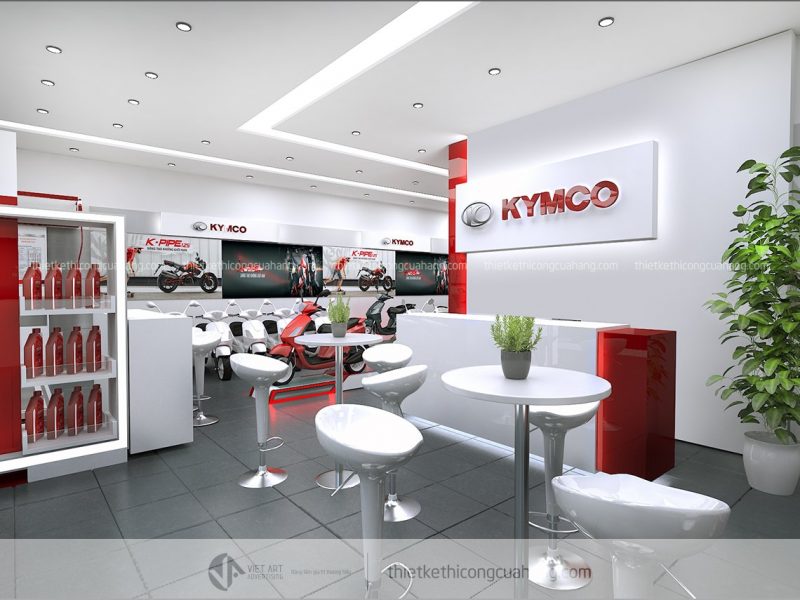 Thiết kế showrom xe máy sang trọng chuyên nghiệp tại Việt Art