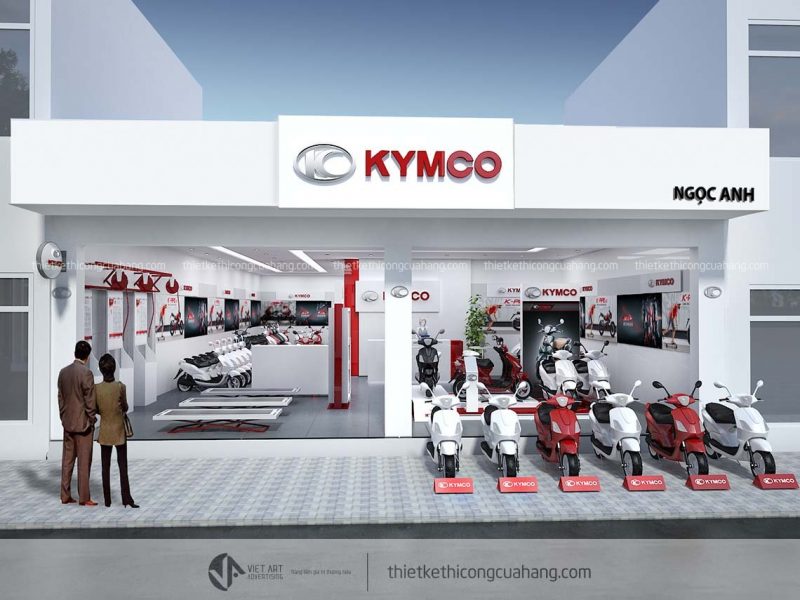 Thiết kế showrom xe máy sang trọng chuyên nghiệp tại Việt Art