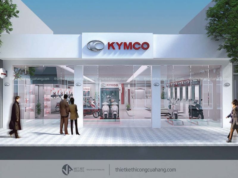 Thiết kế showrom xe máy sang trọng chuyên nghiệp tại Việt Art